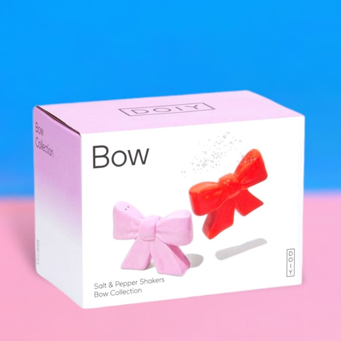 Bow Ribbon Salt and Pepper Shakers Bow - Boxed - Ceramic