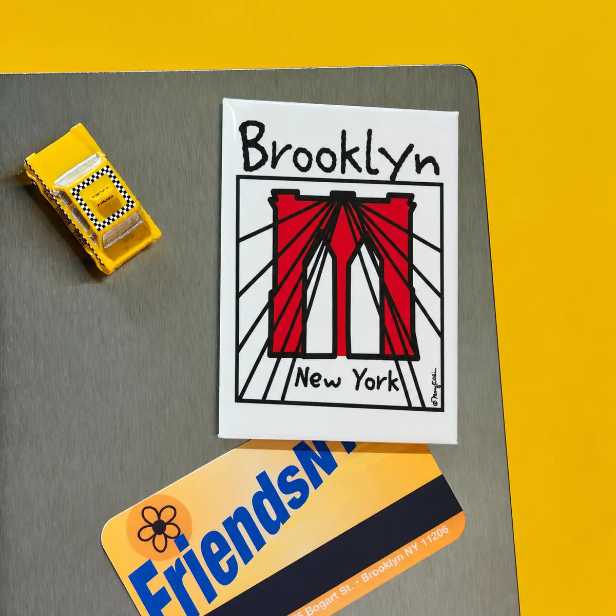 Brooklyn Bridge Magnet Nyc World’s Fun City | Friends Ny