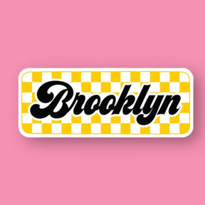 Brooklyn Checkered Sticker Brooklyn - Decorative Sticker -