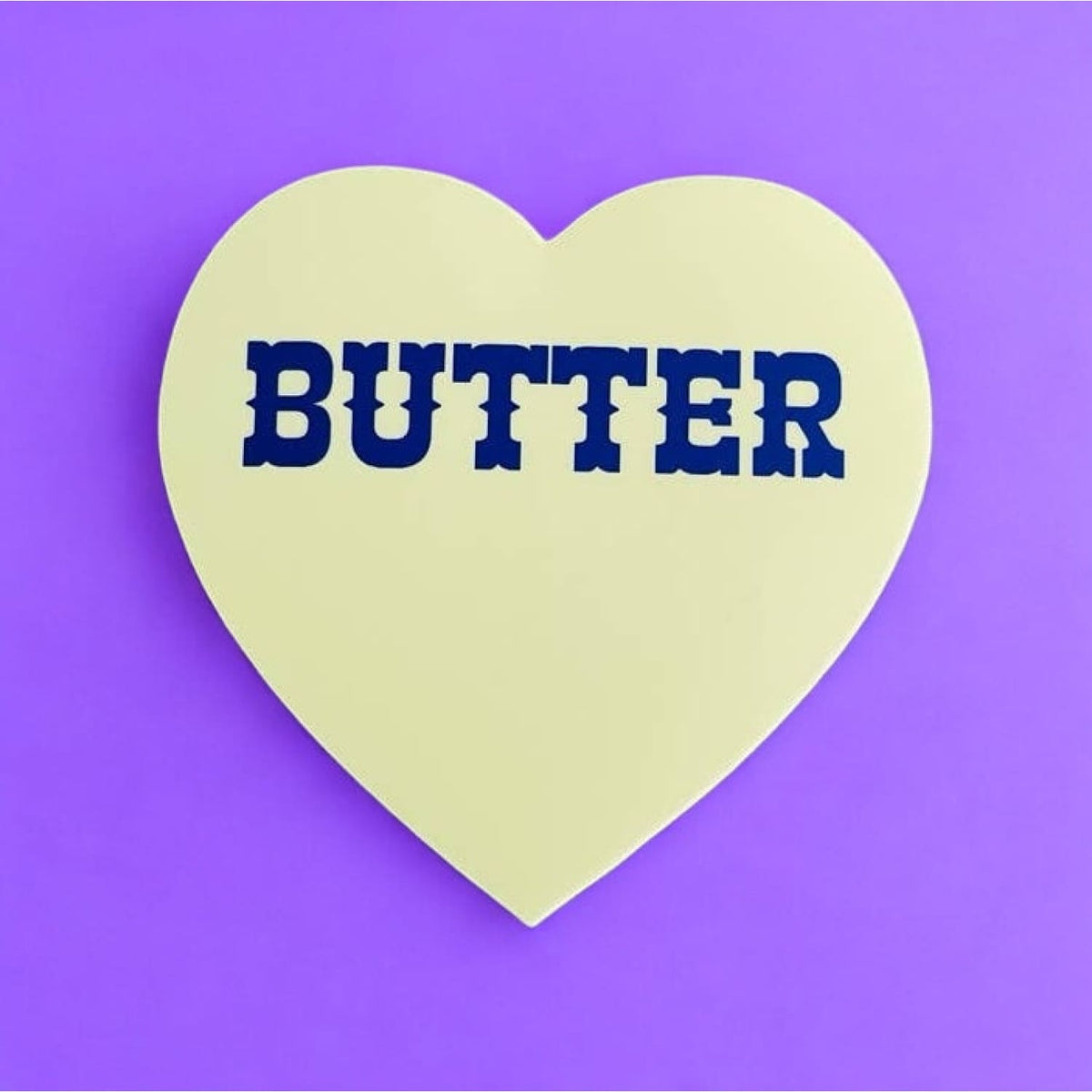 Butter Heart Sticker Butter - Decorative Sticker - Fake