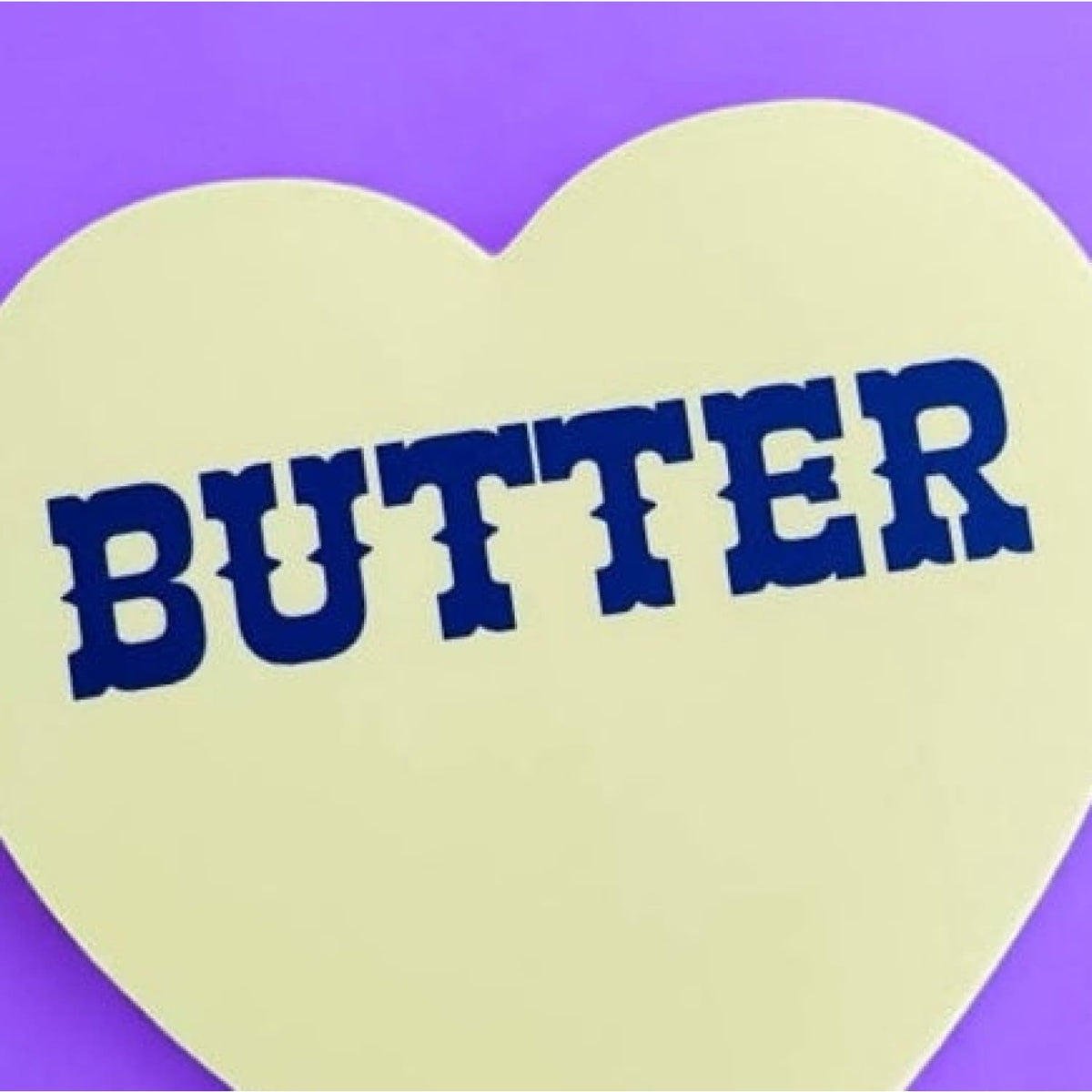 Butter Heart Sticker Butter - Decorative Sticker - Fake