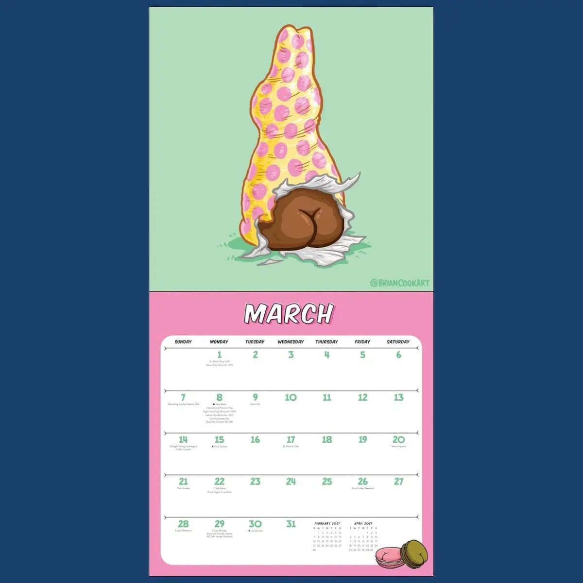 March - Chocolate bunny with a butt