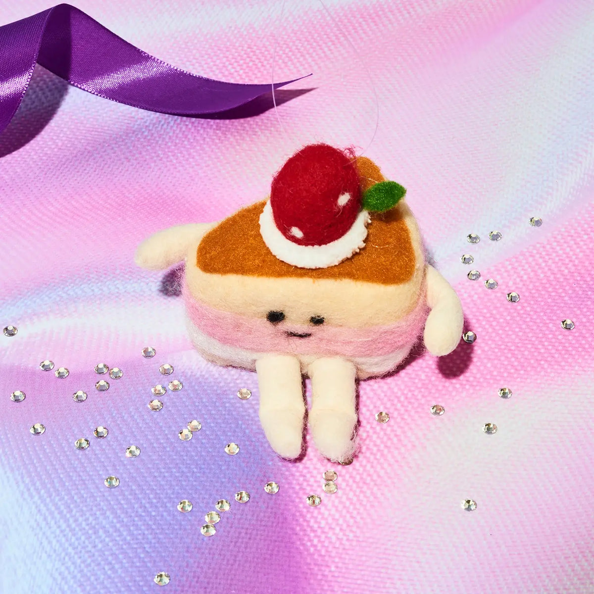 Cake Slice Character Felt Ornament | Friends Nyc Brooklyn Ny