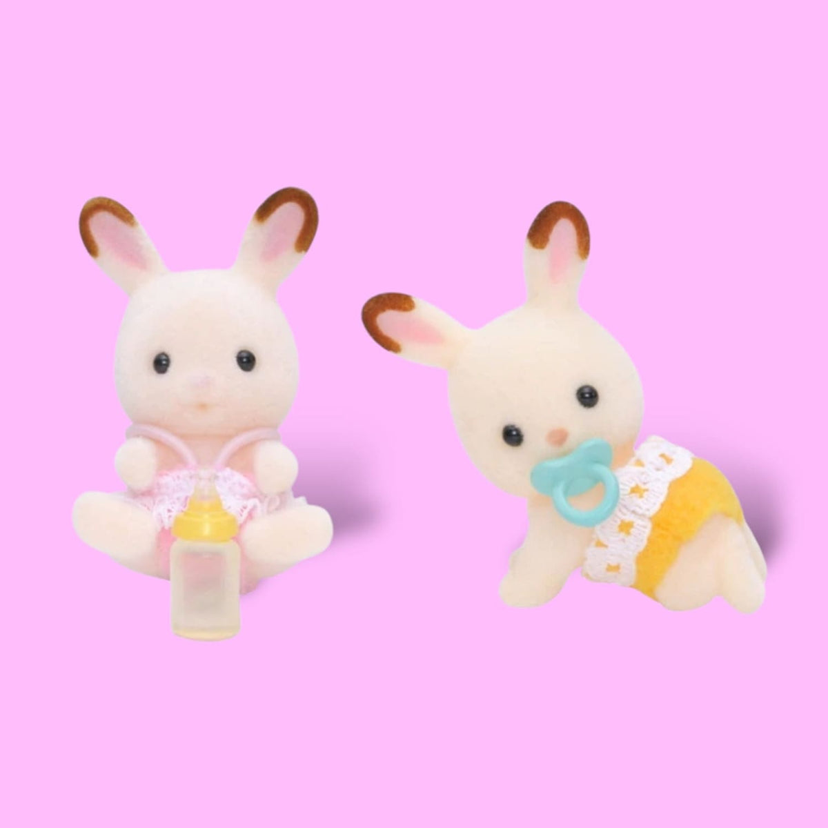 Calico Critter Twins Chocolate Rabbit Calico Critters