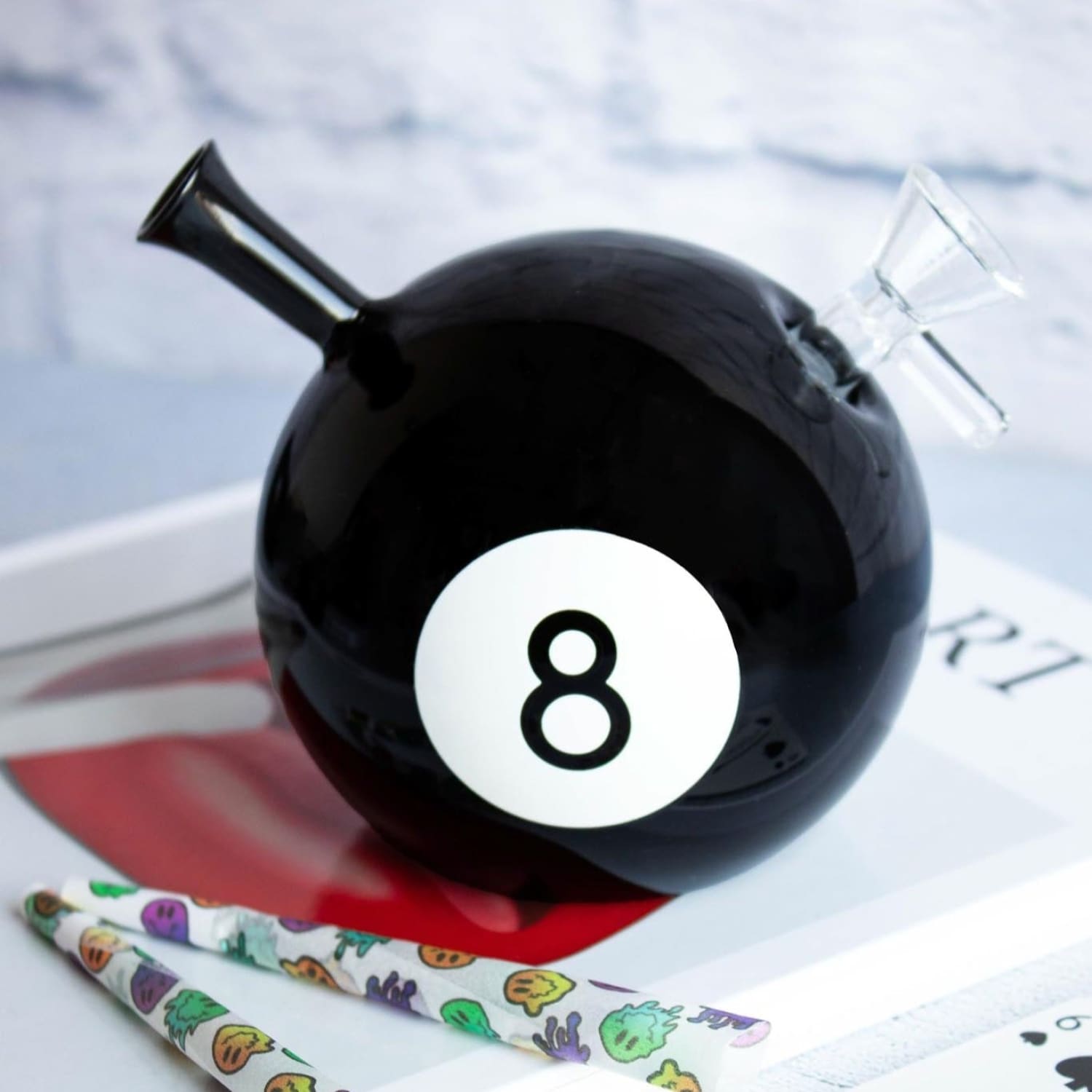 Canna Style 8 Ball Bong Ball - Aesthetic Bong - Smoke