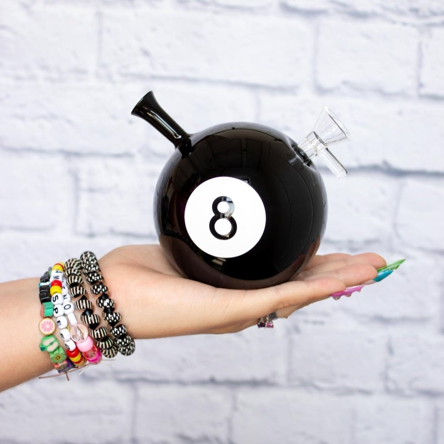 Canna Style 8 Ball Bong Ball - Aesthetic Bong - Smoke