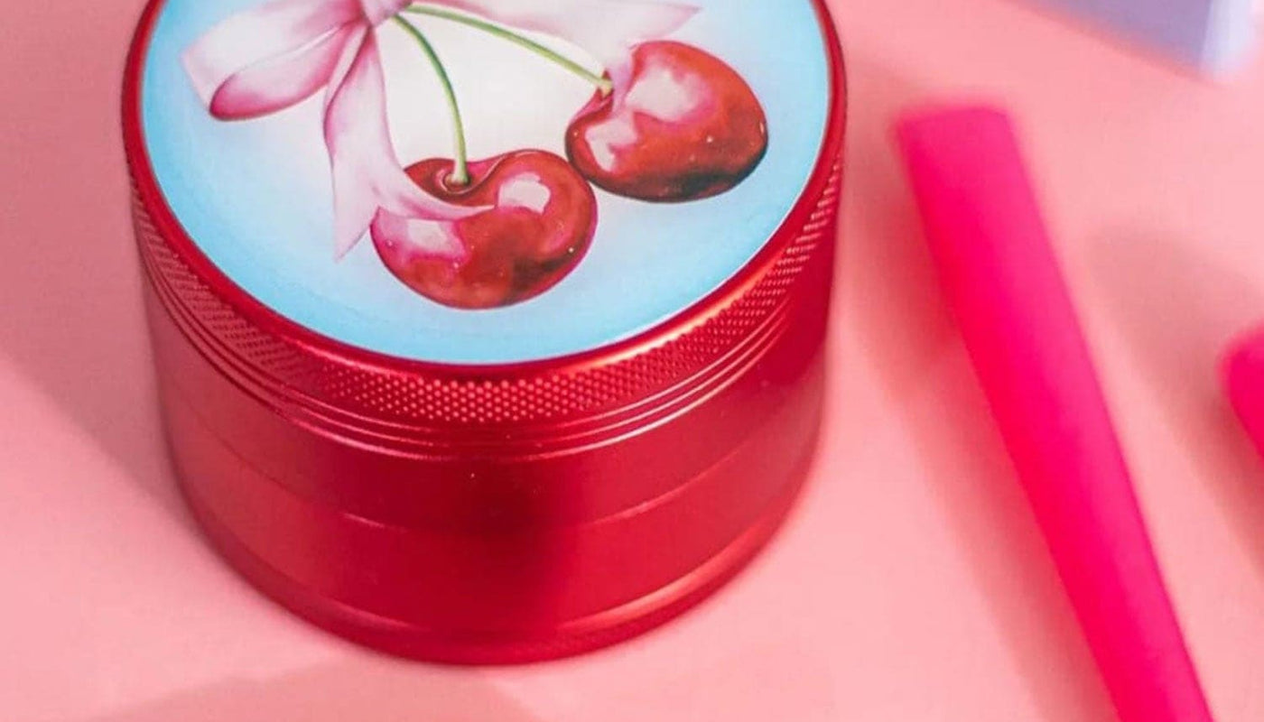 Canna Style Cherry Bow Grinder Aesthetic Smoke - Bow