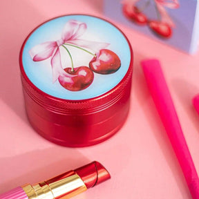 Canna Style Cherry Bow Grinder Aesthetic Smoke - Bow