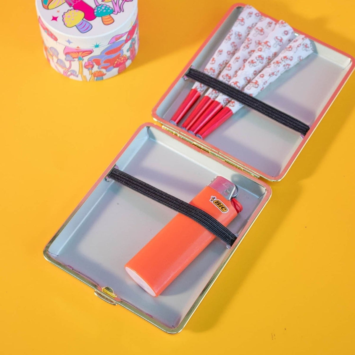 Canna Style Colorful Mushroom Joint Case Aesthetic Smoke
