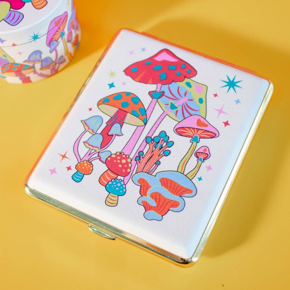Canna Style Colorful Mushroom Joint Case Aesthetic Smoke