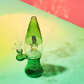 Canna Style Lava Lamp Bong - Green Aesthetic Smoke Cute