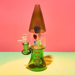 Canna Style Lava Lamp Bong - Green Aesthetic Smoke Cute