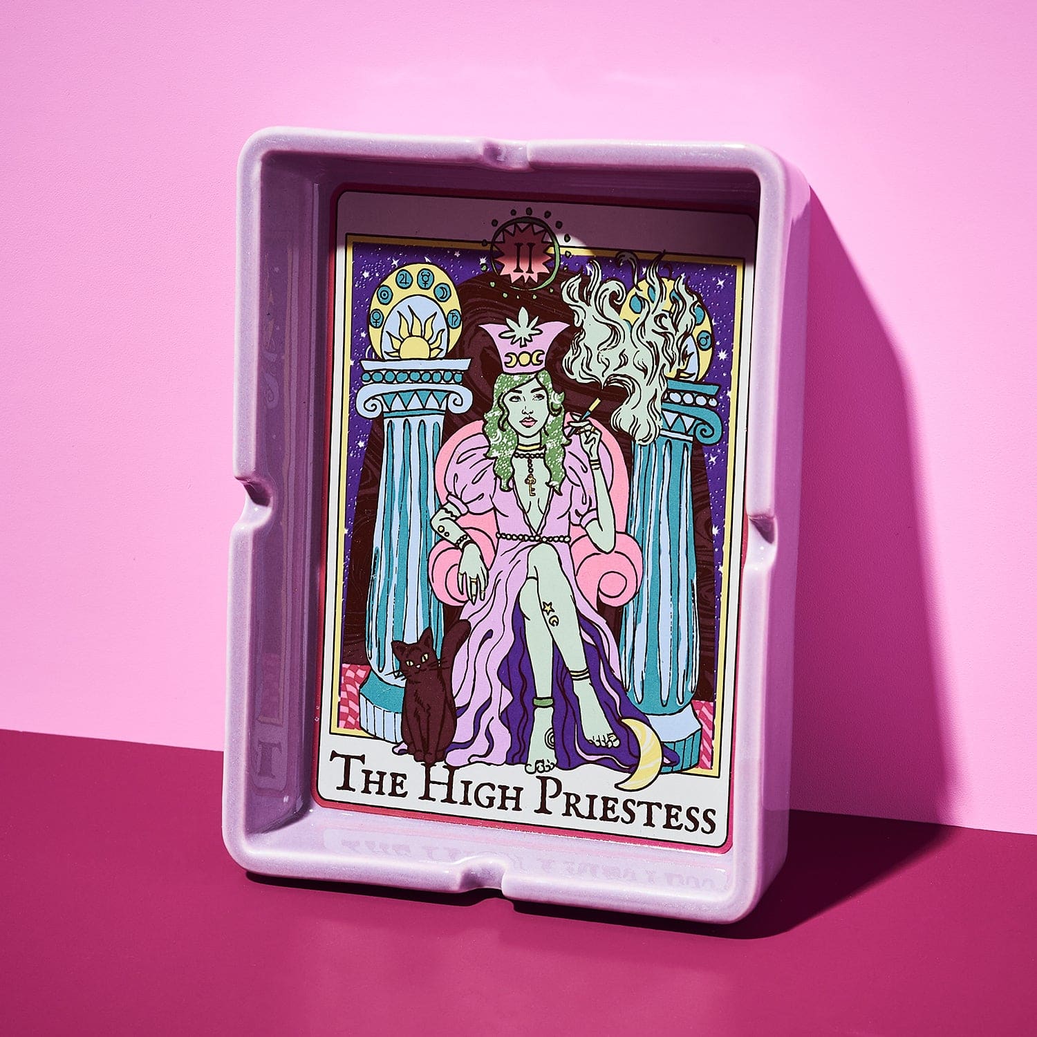 Canna Style Tarot Card Ashtray - The High Priestess Cute