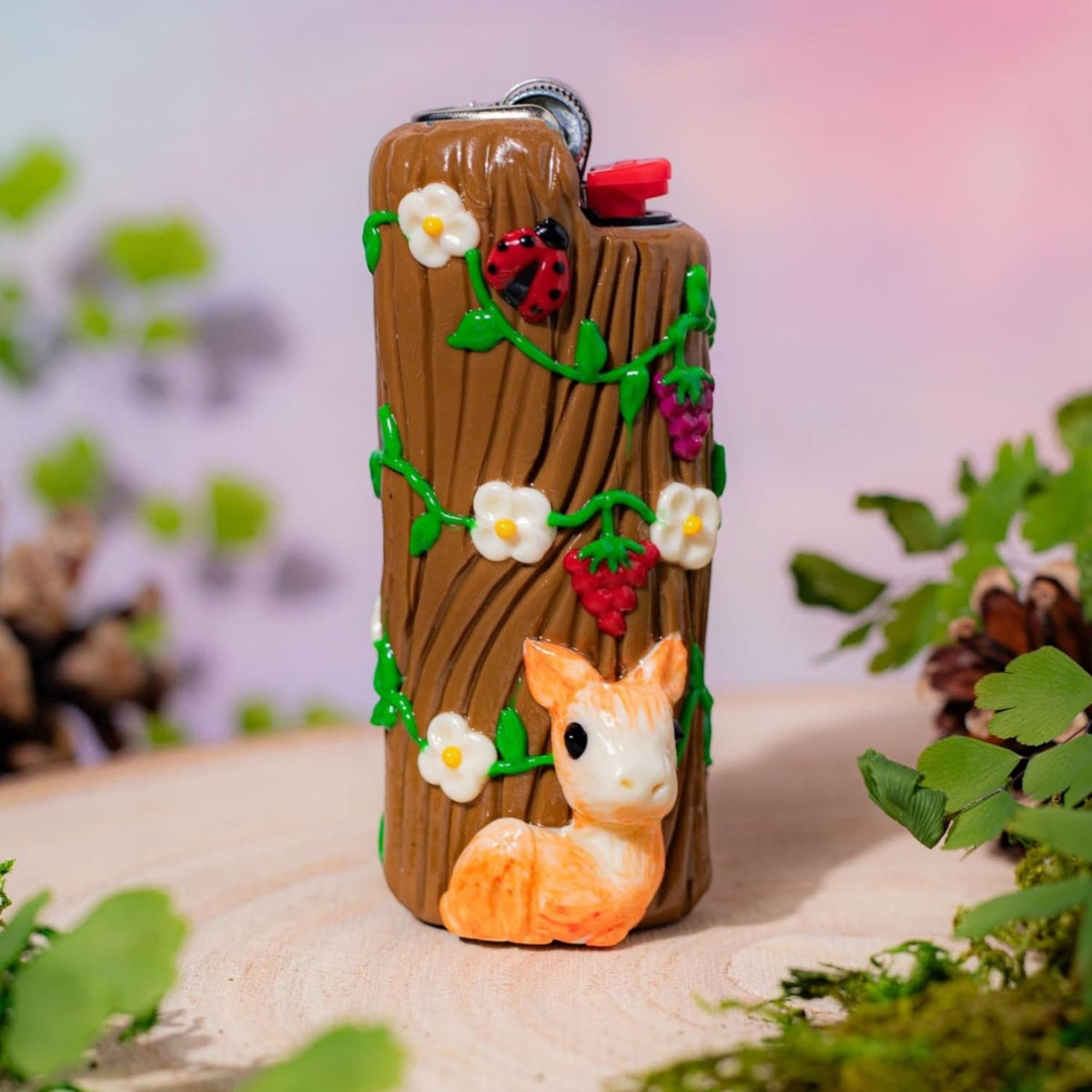 Canna Style Woodland Creatures Lighter Case Aesthetic Smoke