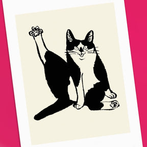 Cat Pose Greeting Card Greeting Card - Groupbycolor