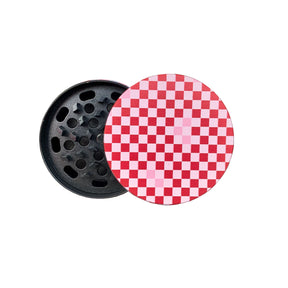 Red Checker Grinder Cute Grinder - Sale - Smoke Shop -