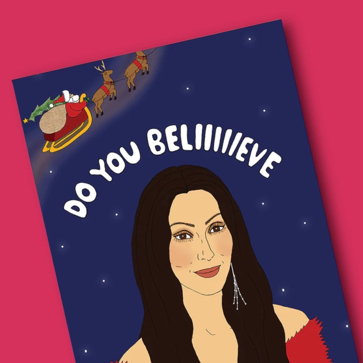 Fal Holiday Card Cher Believe 0723 - Groupbycolor - Q323