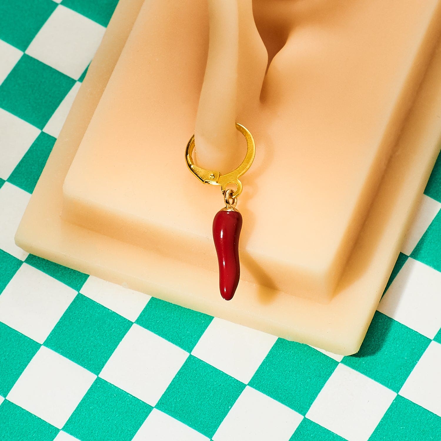 Chili Pepper Huggie Earrings Groupbycolor - Lol - Novelty