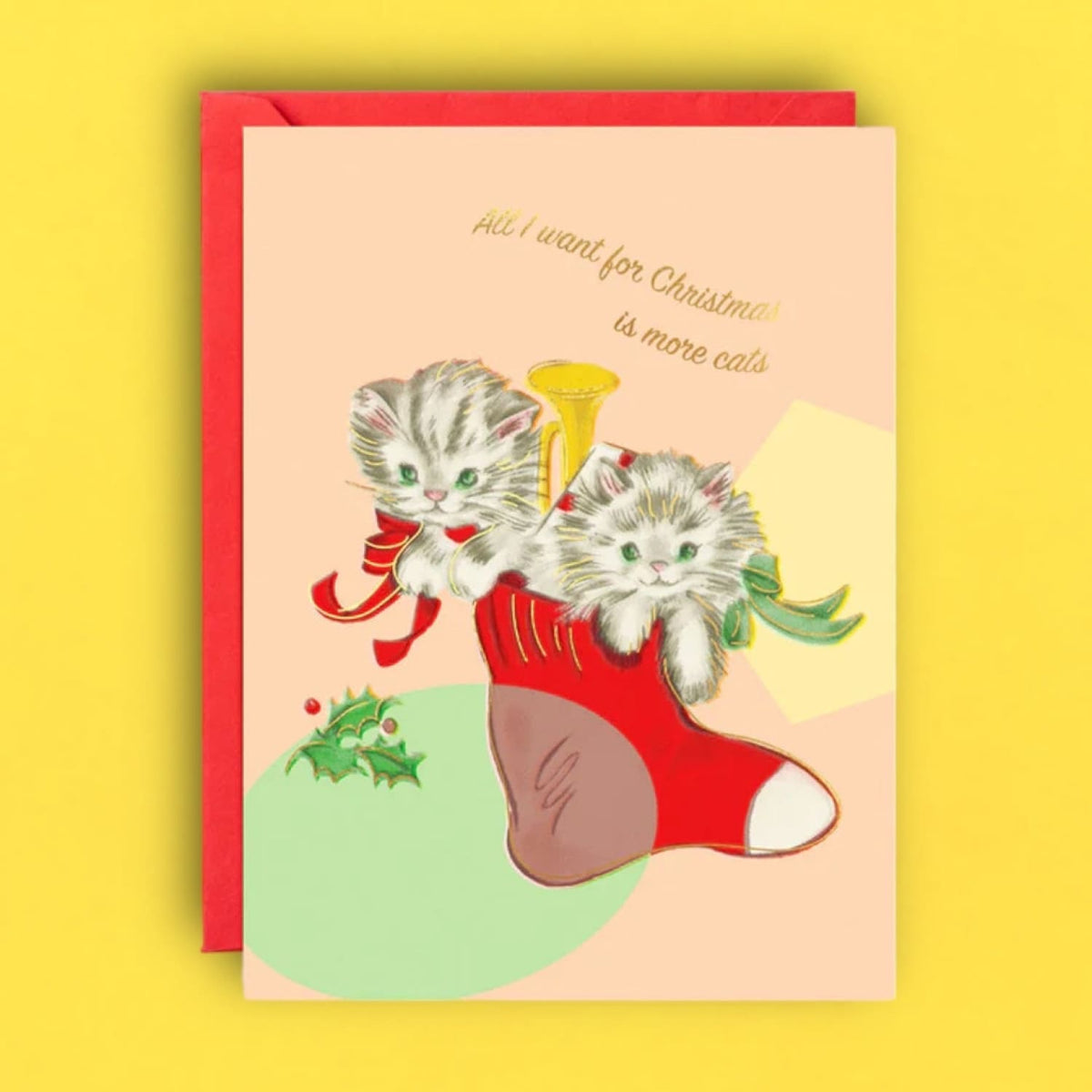 Holiday Greeting Card Pmp Christmas Cats 0723 - Groupbycolor