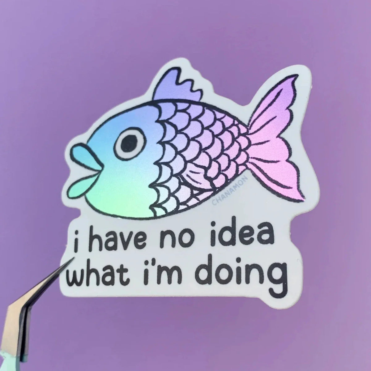 Clueless Fish Die Cut Holographic Sticker Vinyl | Friends
