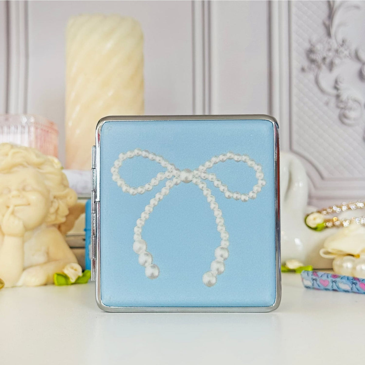 Coquette Pearl Bow Case Cigarette Case - Kitsch