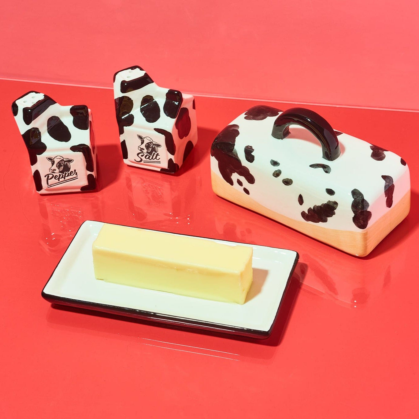 Cow Print Butter Dish Butter - Cow Print - Cowboy - Cowgirl