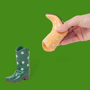 Cowboy Boot Salt and Pepper Shakers Ceramic - Doiy - Fake