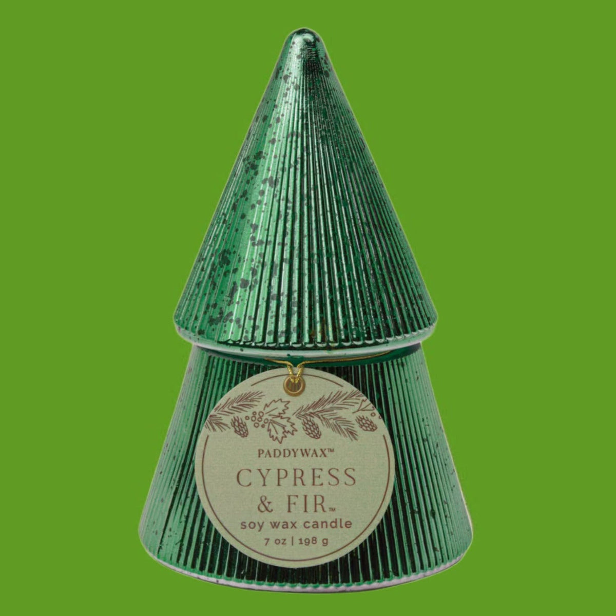 Cypress & Fir Mercury Stacked Tree Candle Candle