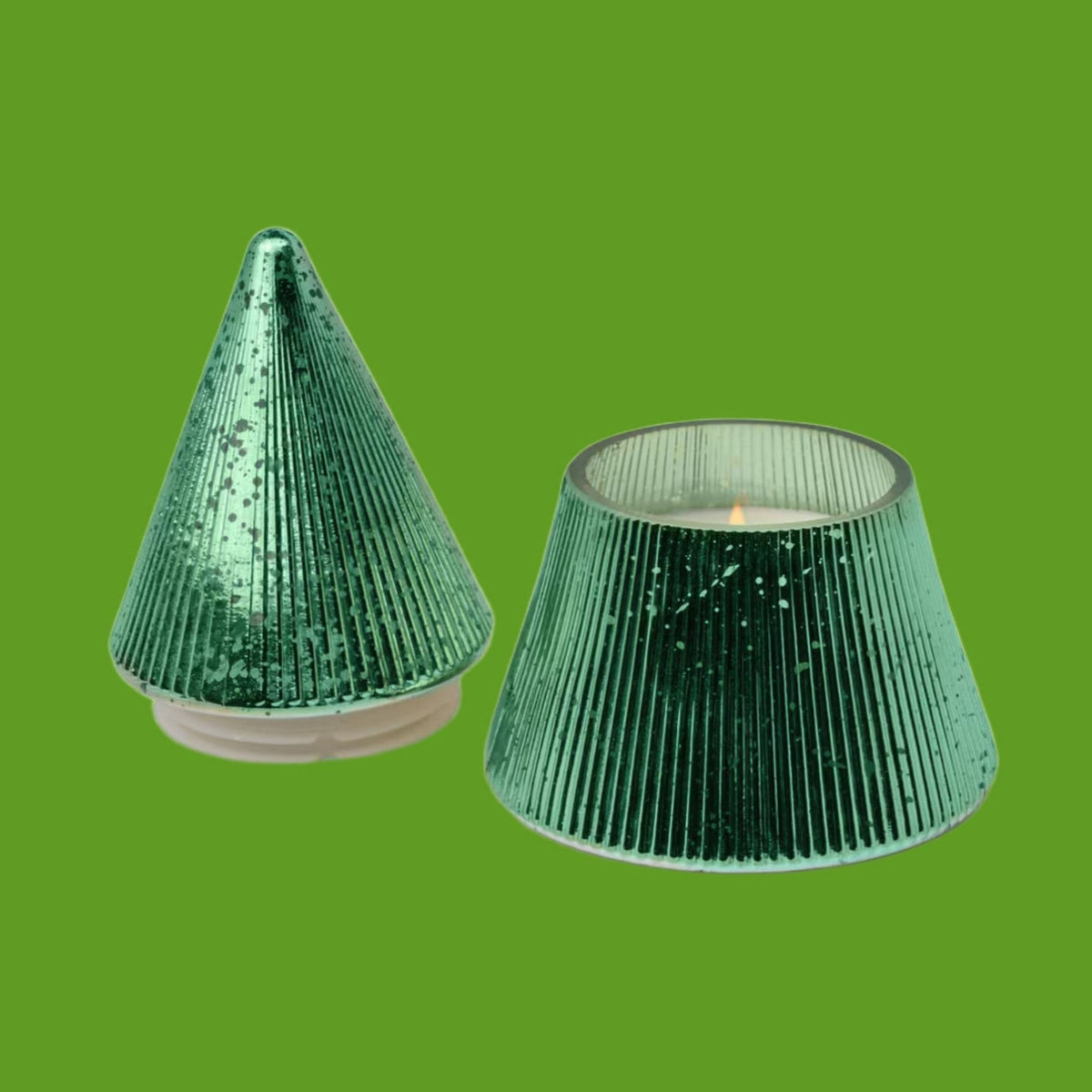 Cypress & Fir Mercury Stacked Tree Candle Candle