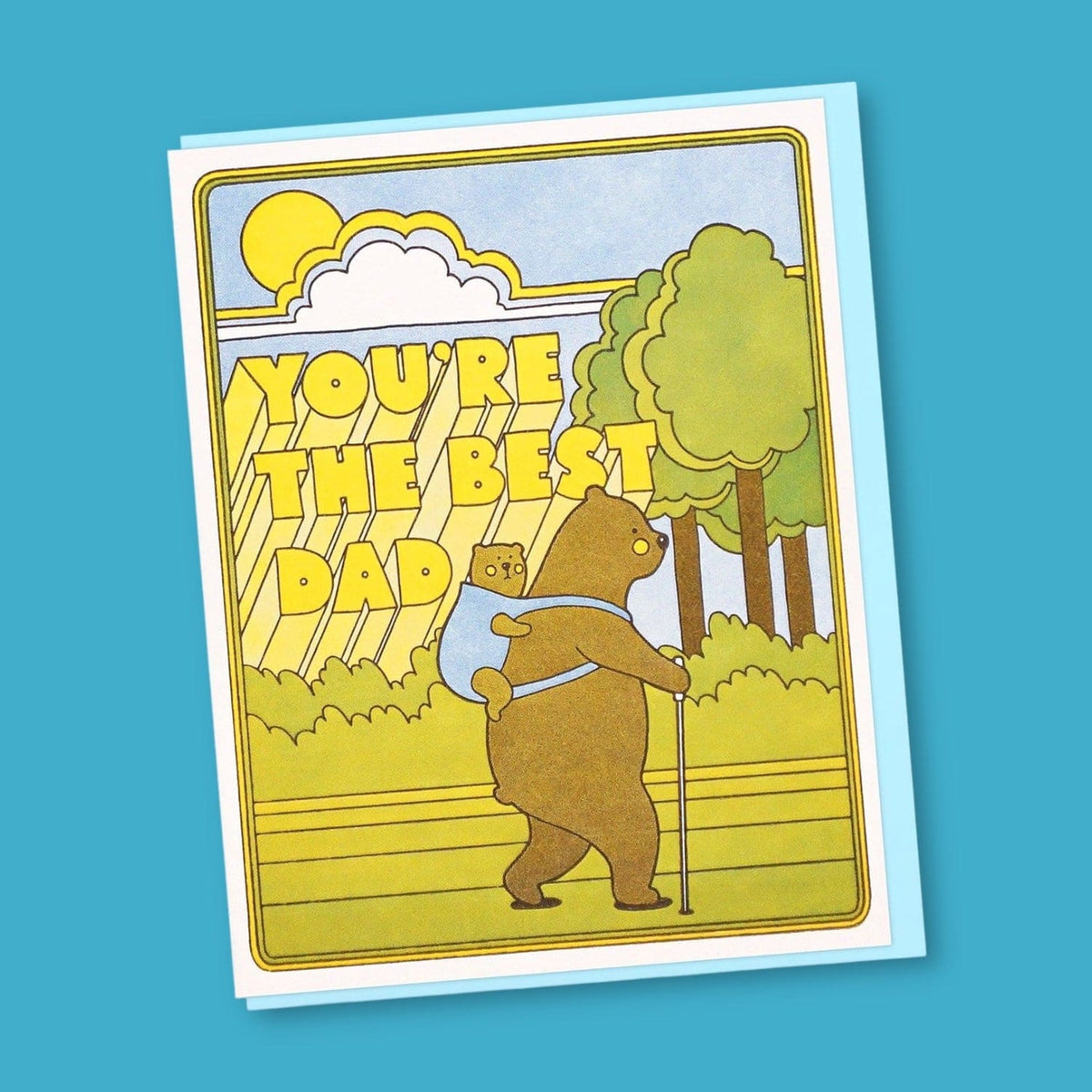 Dad Bear Father’s Day Greeting Card A2 - Bear - Blank - Dad