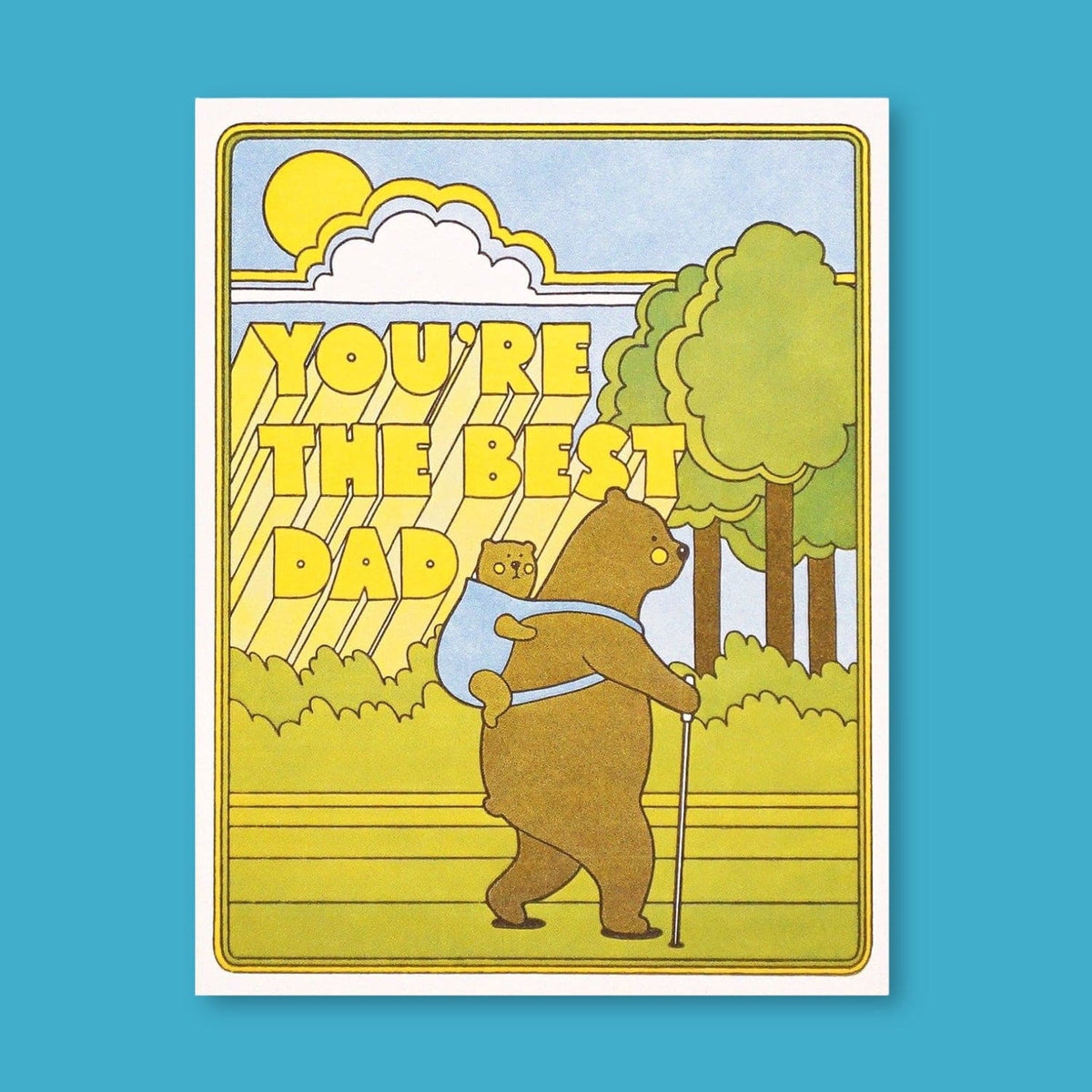 Dad Bear Father’s Day Greeting Card A2 - Bear - Blank - Dad