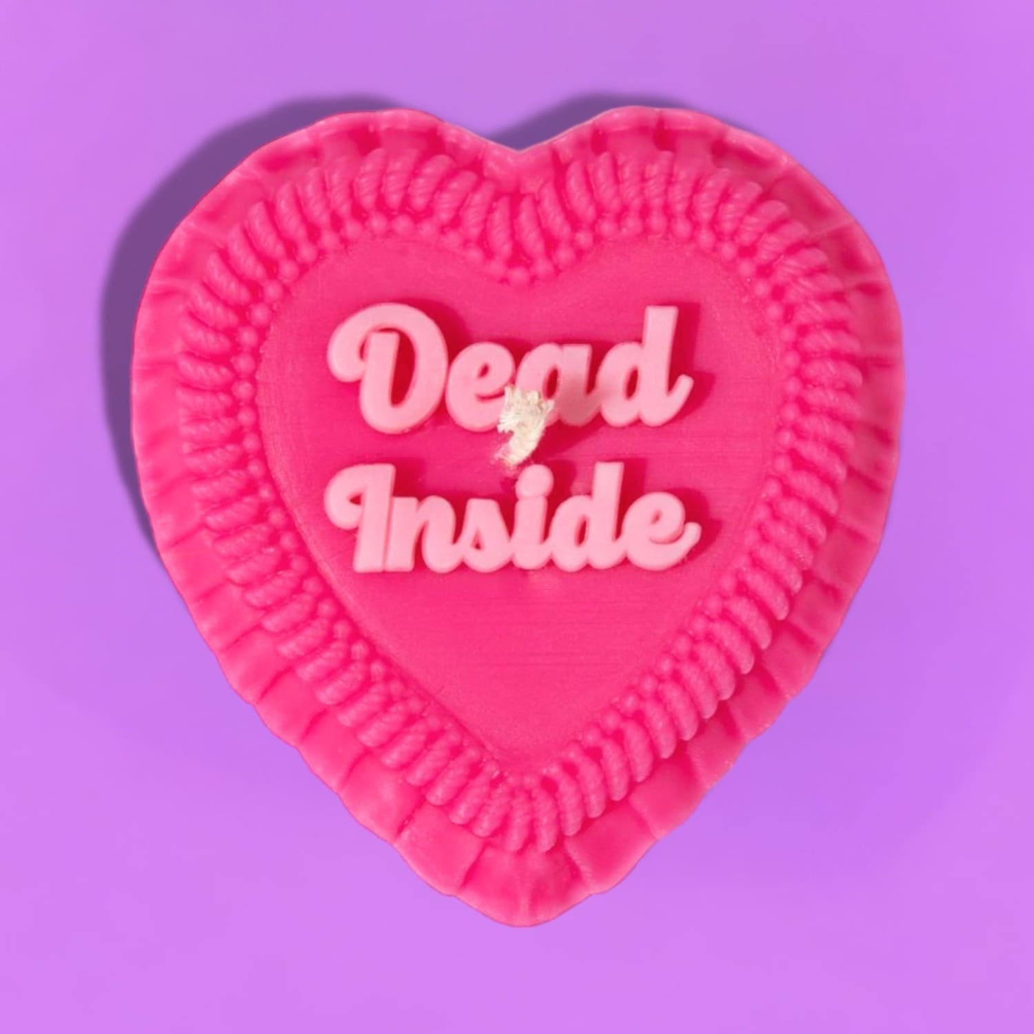 Dead Inside Heart Cake Candle Anniversary Gifts - Boxed