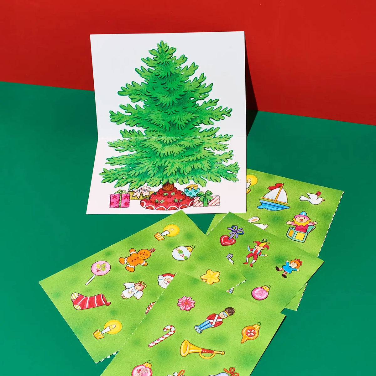 Decorate a Christmas Tree with 40 Stickers Reusable Sticker