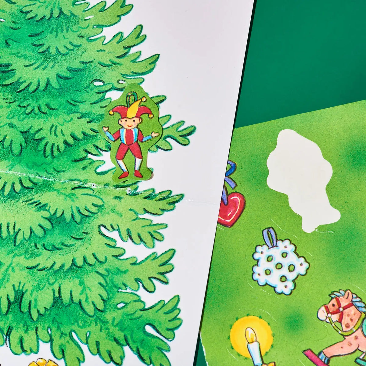 Decorate a Christmas Tree with 40 Stickers Reusable Sticker