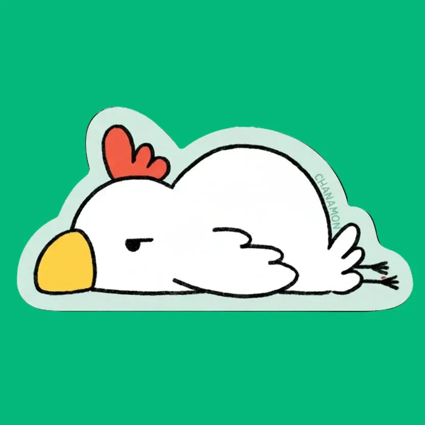 Depressed Chicken Die Cut Vinyl Sticker | Friends Nyc
