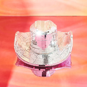 Disco Ball Cowboy Hat Sculpture 70s - Bff Gifts Dopamine