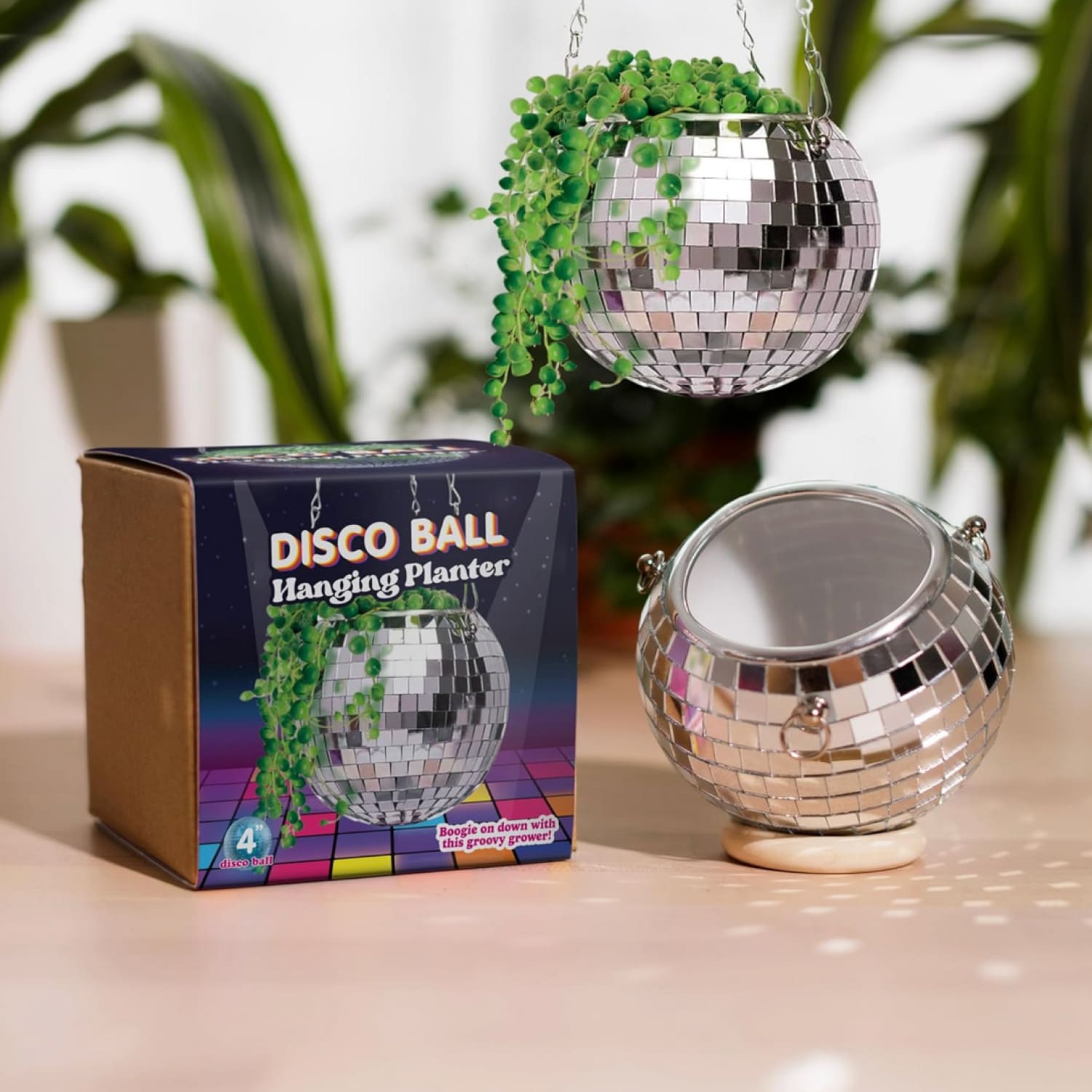 Disco Ball Plant Hanger 4’ 70s - Decor - Anniversary