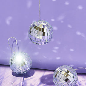 Diva At Home Club Pack of 41 Purple and Gold Disco Balls with Glittered  Christmas Pine Cones 4