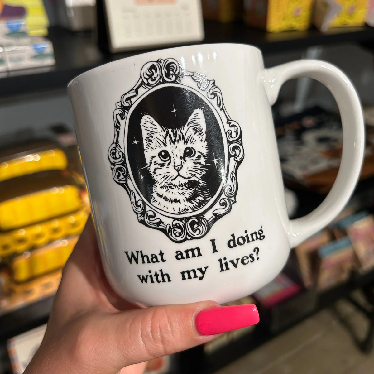 What am i Doing with my Lives Cat Mug | Friends Nyc