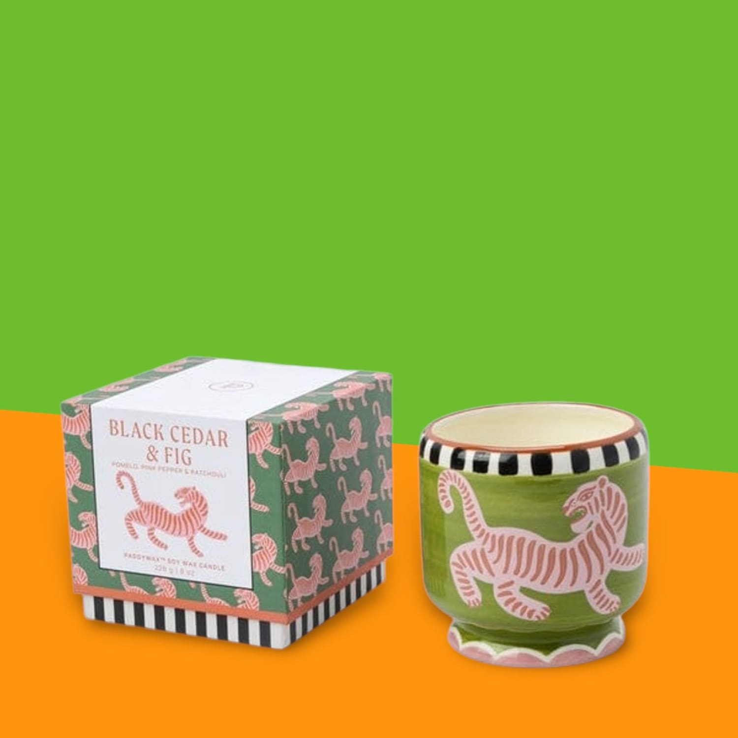 A Dopo Ceramic Candle Black Cedar and Fig - Boxed - Cactus