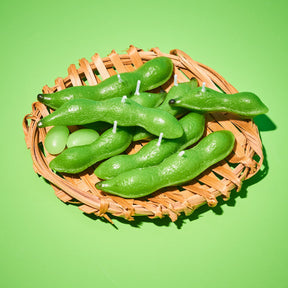 Edamame Soybeans in Basket Candle | Japanese Novelty