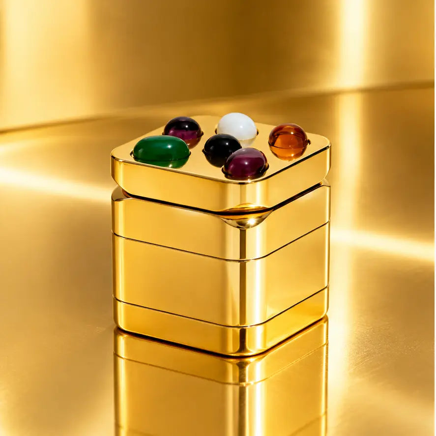 Edie Parker Gemstoned Grinder Gold | Friends Nyc Brooklyn Ny
