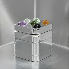 Edie Parker Gemstoned Grinder Silver | Friends Nyc Brooklyn