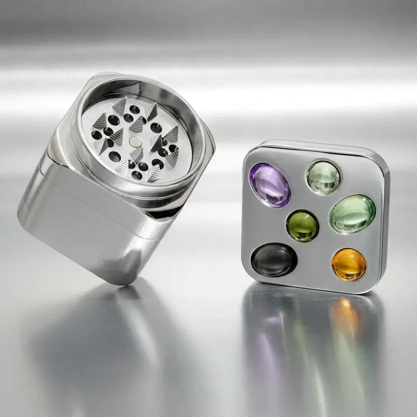 Edie Parker Gemstoned Grinder Silver | Friends Nyc Brooklyn