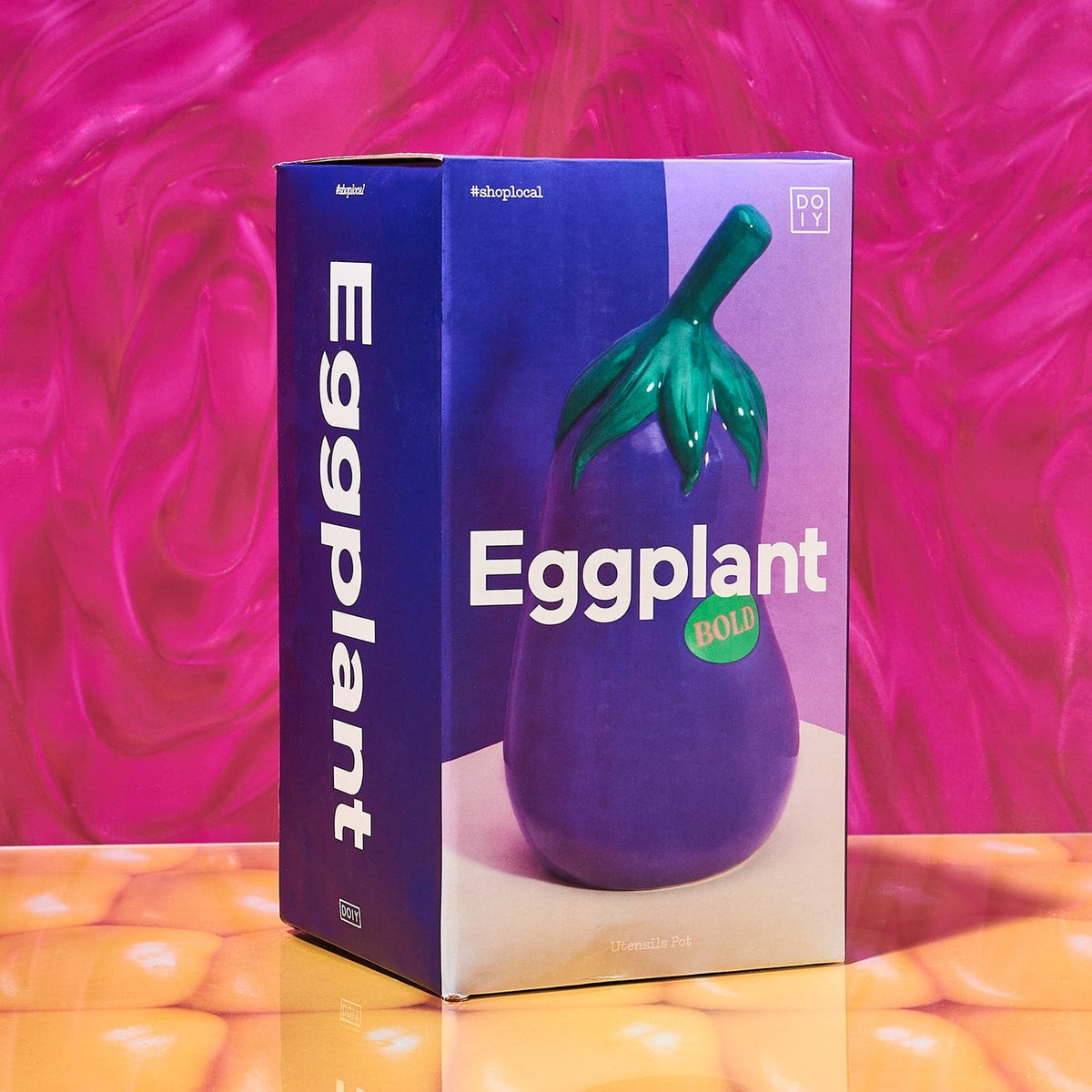 Eggplant Vase + Utensil Pot Doiy - Eggplant - Fake Food