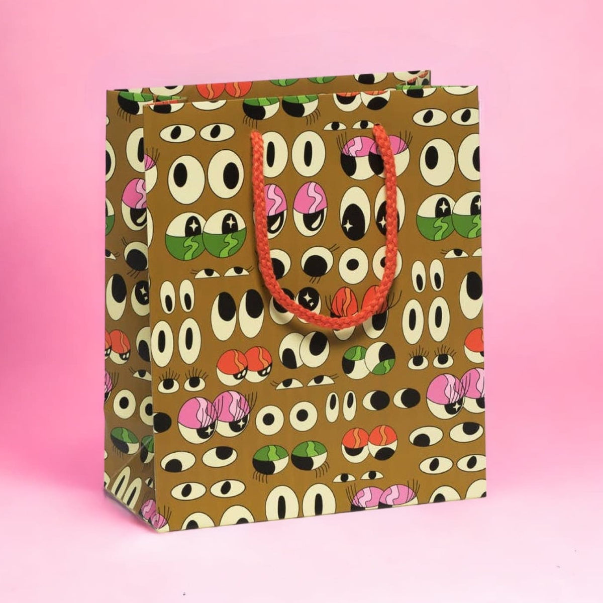 Eyeballs Gift Bag - Small All Over Print Birthday Cat Lover