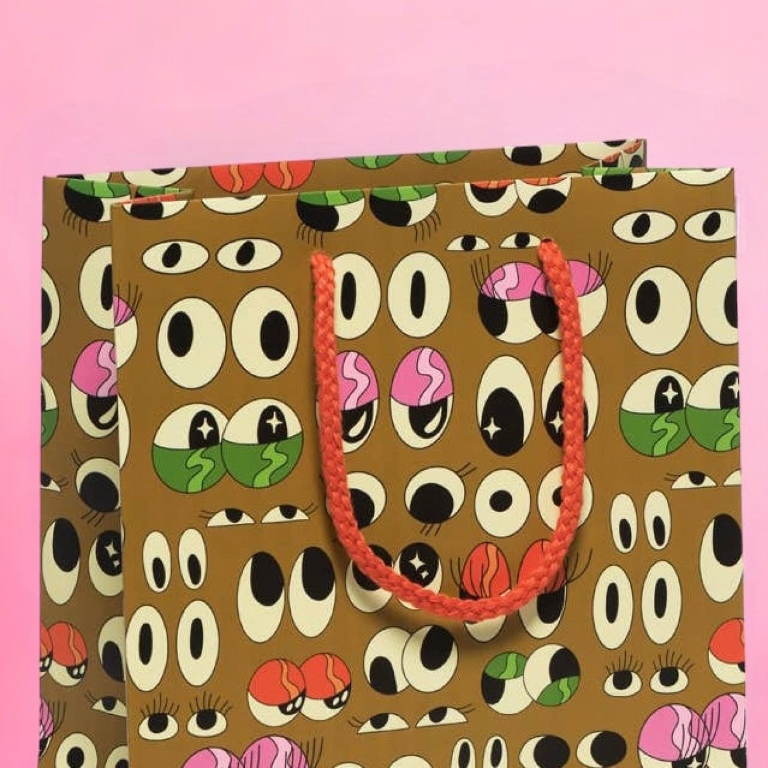 Eyeballs Gift Bag - Small All Over Print Birthday Cat Lover