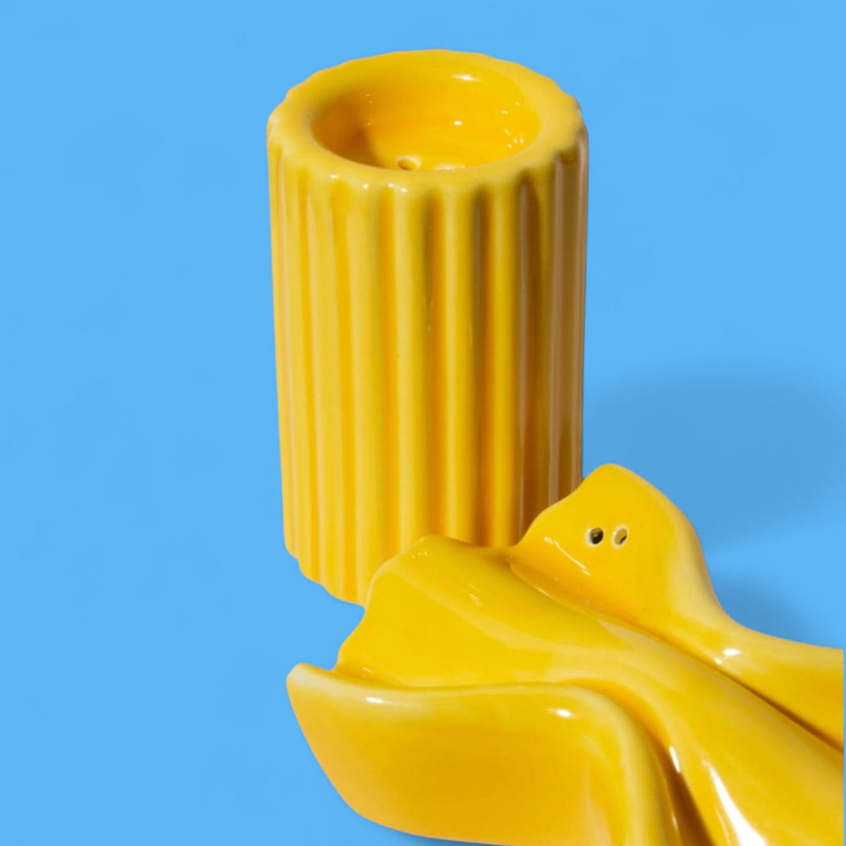 Farfalle & Macaro Pasta Salt and Pepper Shakers Ceramic