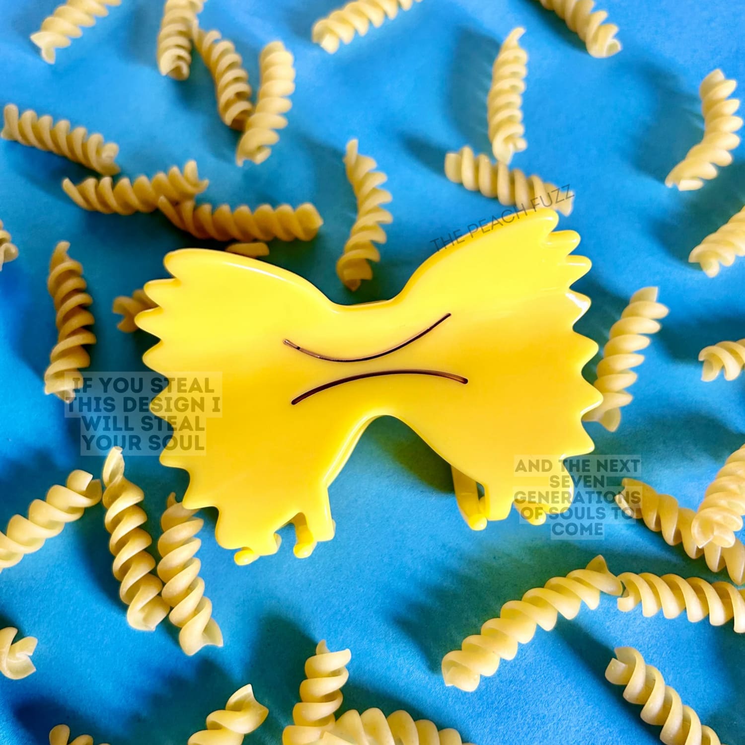 Farfalle Pasta Hair Claw Cute Hair Clip - Fake Food