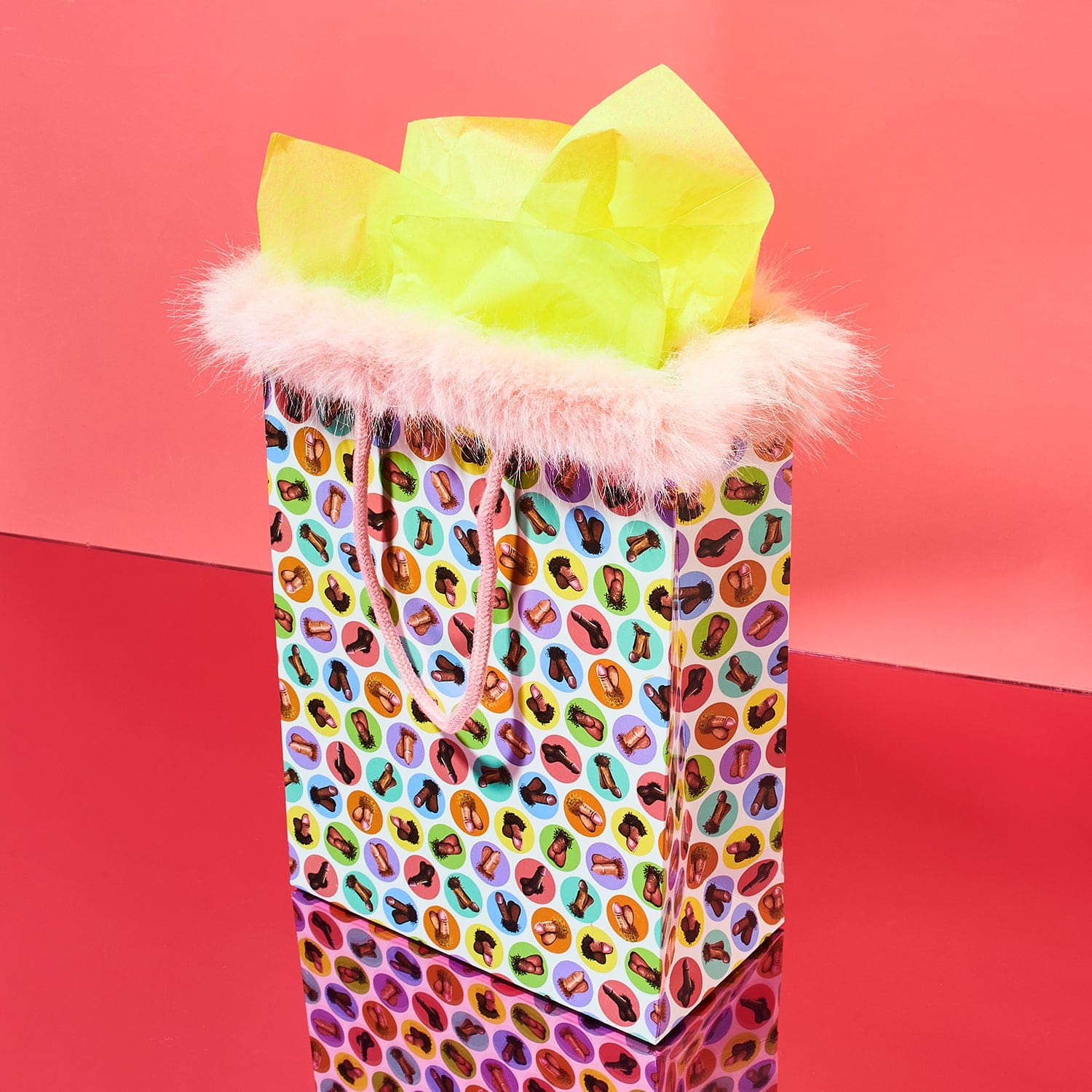 Faux Fur Dirty Penis Gift Bag - Small Bachelorette Gifts